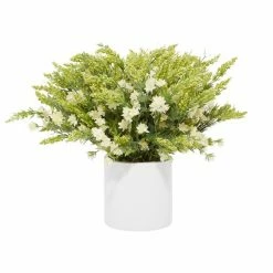 Budget 🎁 Grayson Lane 32-in x 21-in Natural Artificial Foliage - White Plastic and Ceramic 🛒