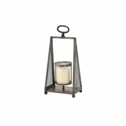 Outlet 🎉 Grayson Lane 16-in x 8-in Industrial Candlestick Holders -Grey Iron 🥰