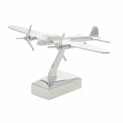 Brand new ✔️ Grayson Lane 8-in x 12-in Modern Airplane Sculpture - Silver Aluminum 💯