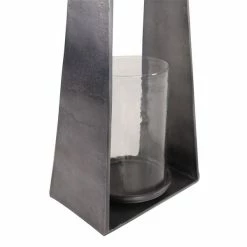 Best Pirce 👏 Grayson Lane 24-in x 9-in Modern Candle Holder Lantern - Grey Aluminum 🔔 -GRAYSON LANE Sales 2022 330861556 AlternateImage3 l