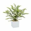 Best Pirce 🔥 Grayson Lane 17-in x 21-in Natural Artificial Foliage - White Plastic and Ceramic ⌛
