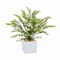 Best Pirce 🔥 Grayson Lane 17-in x 21-in Natural Artificial Foliage - White Plastic and Ceramic ⌛