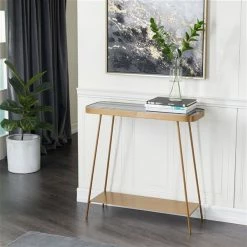 Budget 🔥 Grayson Lane Grayson Lane 32-in x 32-in Modern Console Table - Gold Metal 😍 -GRAYSON LANE Sales 2022 330861560 AlternateImage1 l
