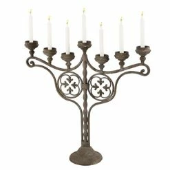 Best Pirce 🛒 Grayson Lane 28-in x 29-in Vintage Candlestick Holders -Light Brown Iron 👏