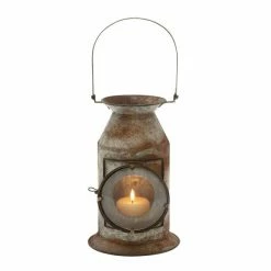 Wholesale 🌟 Grayson Lane 19-in x 8-in Rustic Candle Holder Lantern - Grey Iron 👍
