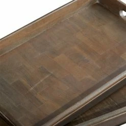 Best reviews of 👏 Grayson Lane Set of 3 18-in, 20-in, 22-in Contemporary Tray - Brown Mango Wood 👍 -GRAYSON LANE Sales 2022 330861585 AlternateImage2 l