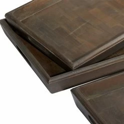 Best reviews of 👏 Grayson Lane Set of 3 18-in, 20-in, 22-in Contemporary Tray - Brown Mango Wood 👍 -GRAYSON LANE Sales 2022 330861585 AlternateImage3 l