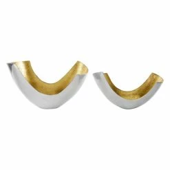 Budget ✨ Grayson Lane Set of 2 14-in 12-in Contemporary Decorative Bowl - Gold Aluminum 🔥 -GRAYSON LANE Sales 2022 330861588 AlternateImage6 l