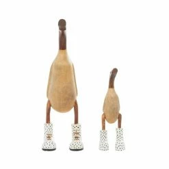 Flash Sale 👏 Grayson Lane Set of 2 17-in, 11-in Brown Coastal Duck Sculpture - Bamboo 👏 -GRAYSON LANE Sales 2022 330861592 AlternateImage4 l