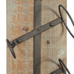 Cheap ⭐ Grayson Lane 32 In. x 8 In. Industrial Wine Holder Rack - Brown Wood ❤️ -GRAYSON LANE Sales 2022 330861593 AlternateImage3 l
