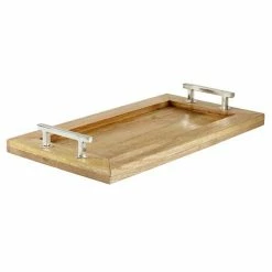 Hot Sale ✔️ Grayson Lane 3-in x 22-in x 12-in Rustic Tray - Dark Brown Mango Wood 🌟 -GRAYSON LANE Sales 2022 330861613 AlternateImage4 l