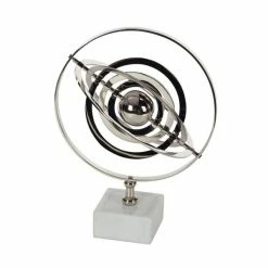 Best Sale π Grayson Lane 18-in x 12-in Glam Globe - Silver Aluminum π―