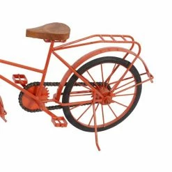 Outlet 🔥 Grayson Lane 12-in x 18-in Vintage Bicycle Sculpture - Orange Metal ⭐ -GRAYSON LANE Sales 2022 330861623 AlternateImage2 l