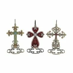 Cheapest 🛒 Grayson Lane Set of 3 7-in x 5-in Traditional Crosses - Multi Coloured Metal 🧨 -GRAYSON LANE Sales 2022 330861626 AlternateImage4 l