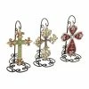Cheapest 🛒 Grayson Lane Set of 3 7-in x 5-in Traditional Crosses - Multi Coloured Metal 🧨