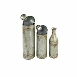 Buy 🌟 Grayson Lane Set of 3 43-in, 33-in, 25-in Farmhouse Vase - Grey Metal 🎉 -GRAYSON LANE Sales 2022 330861632 AlternateImage4 l