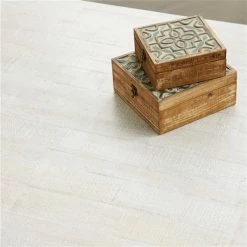 Discount 🎁 Grayson Lane 18-in x 44-in Vintage Coffee Table - White Mango Wood ⌛ -GRAYSON LANE Sales 2022 330861641 AlternateImage4 l