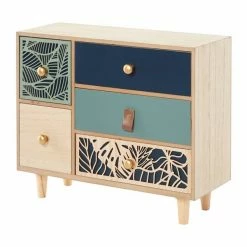 Cheap ✔️ Grayson Lane 10-in x 13-in Eclectic Jewelry Box - Blue Wood 🛒