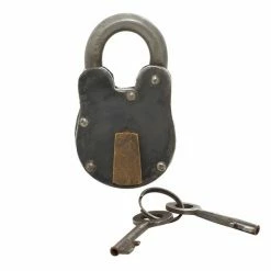 Deals 👏 Grayson Lane 2-in x 2-in Grey Industrial Lock and Key - Metal 🔔 -GRAYSON LANE Sales 2022 330861654 AlternateImage4 l