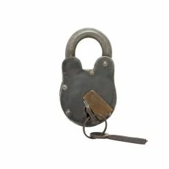Deals 👏 Grayson Lane 2-in x 2-in Grey Industrial Lock and Key - Metal 🔔