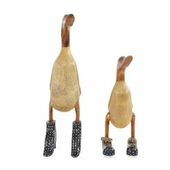 Flash Sale ✔️ Grayson Lane Set of 2 17-in, 12-in Brown Coastal Duck Sculpture - Bamboo ✔️ -GRAYSON LANE Sales 2022 330861658 AlternateImage3 l