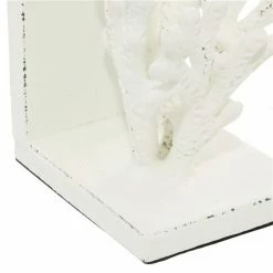 Hot Sale 😉 Grayson Lane 7-in x 5-in Farmhouse Bookends - White Metal 🎉 -GRAYSON LANE Sales 2022 330861673 AlternateImage2 l