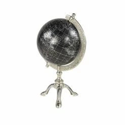 Budget π Grayson Lane 12-in x 7-in Rustic Globe - Black Aluminum π
