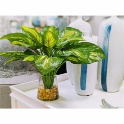 Promo 🔥 Grayson Lane 13-in x 14-in Natural Artificial Foliage - Green Plastic and Ceramic 😀 -GRAYSON LANE Sales 2022 330861685 AlternateImage1 l