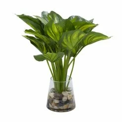 Promo 🔥 Grayson Lane 13-in x 14-in Natural Artificial Foliage - Green Plastic and Ceramic 😀 -GRAYSON LANE Sales 2022 330861685 AlternateImage4 l