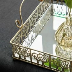 Budget 🌟 Grayson Lane Set of 3 22-in, 19-in, 16-in Glam Tray - Silver Metal 🤩 -GRAYSON LANE Sales 2022 330861686 AlternateImage2 l