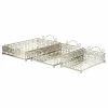 Budget 🌟 Grayson Lane Set of 3 22-in, 19-in, 16-in Glam Tray - Silver Metal 🤩