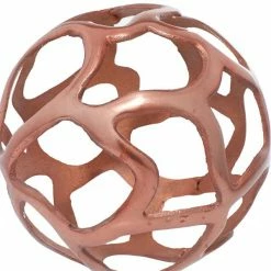 Buy 🔥 Grayson Lane Set of 3 8-in, 6-in, 4-in Copper Contemporary Orbs & Vase Filler -Aluminum 🧨 -GRAYSON LANE Sales 2022 330861696 AlternateImage2 l