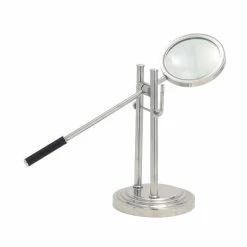 New 🥰 Grayson Lane 25-in x 8-in x 8-in Traditional Magnifying Glass - Silver Aluminum 👍