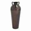Cheap ⌛ Grayson Lane 28-in x 10-in Rustic Vase - Brown Metal 🔔