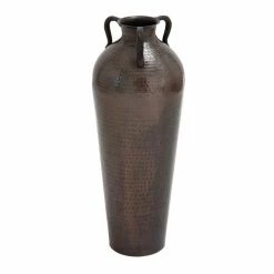 Cheap ⌛ Grayson Lane 28-in x 10-in Rustic Vase - Brown Metal 🔔