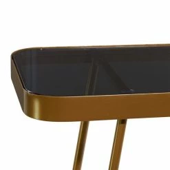 Promo ⭐ Grayson Lane 34-in x 44-in Modern Console Table - Gold Metal 👏 -GRAYSON LANE Sales 2022 330861706 AlternateImage4 l
