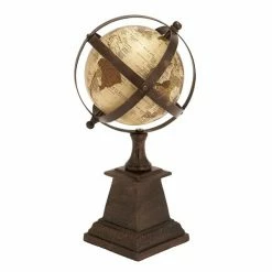 Cheap 🧨 Grayson Lane 12-in x 6-in Industrial Globe - Brown Aluminum 🥰