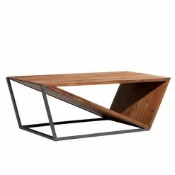 Best reviews of 😀 Grayson Lane 45-in x 24-in x 16-in Contemporary Coffee Table - Brown Wood and Metal ⌛