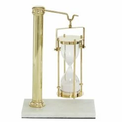 New 😀 Grayson Lane 11-in x 7-in x 4-in Glam Timer - Gold Brass 😉