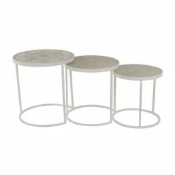 Best reviews of ⭐ Grayson Lane Set of 3 16-in, 18-in, 20-in Farmhouse Accent Table - Cream Wood 🎁