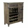 Brand new 🔔 Grayson Lane 42 In. x 37 In. Rustic Wine Storage - Brown Mango Wood 😀