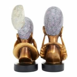 Best Sale 🎁 Grayson Lane Set of 2 11-in x 5-in Eclectic Sculptures - Gold Poly Stone 💯 -GRAYSON LANE Sales 2022 330861760 AlternateImage5 l