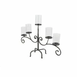 Discount 🎉 Grayson Lane 21-in x 36-in Country Cottage Candlestick Holders -Black Iron ⭐ -GRAYSON LANE Sales 2022 330861767 AlternateImage5 l