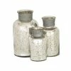 Cheap 😍 Grayson Lane Set of 3 7-in, 6-in, 5-in Glam Decorative Jar -s - Silver Glass - 🌟
