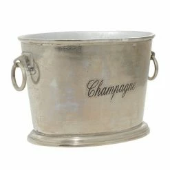 Deals 🎉 Grayson Lane 10-in x 17-in Traditional Wine Holder Bucket - Silver Metal 😉 -GRAYSON LANE Sales 2022 330861773 AlternateImage4 l