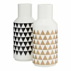 Buy 🎉 Grayson Lane Set of 2 5-in x 12-in Contemporary Vase - White Dolomite ✔️ -GRAYSON LANE Sales 2022 330861776 AlternateImage4 l
