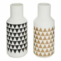 Buy 🎉 Grayson Lane Set of 2 5-in x 12-in Contemporary Vase - White Dolomite ✔️ -GRAYSON LANE Sales 2022 330861776 AlternateImage6 l
