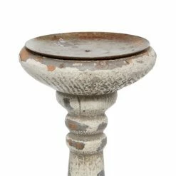 Budget 💯 Grayson Lane Set of 2 20-in, 17-in Vintage Candle Holder - White Wood 🧨 -GRAYSON LANE Sales 2022 330861784 AlternateImage4 l