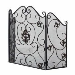 Budget 🛒 Grayson Lane 30-in x 47-in Traditional Fireplace Screen - Black Metal ✨ -GRAYSON LANE Sales 2022 330861785 AlternateImage4 l