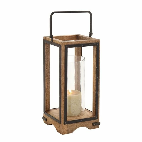 Deals 🎉 Grayson Lane 22-in x 8-in Traditional Candle Holder Lantern - Natural Brown Mango Wood 🔥 1 Deals 🎉 Grayson Lane 22-in x 8-in Traditional Candle Holder Lantern - Natural Brown Mango Wood 🔥